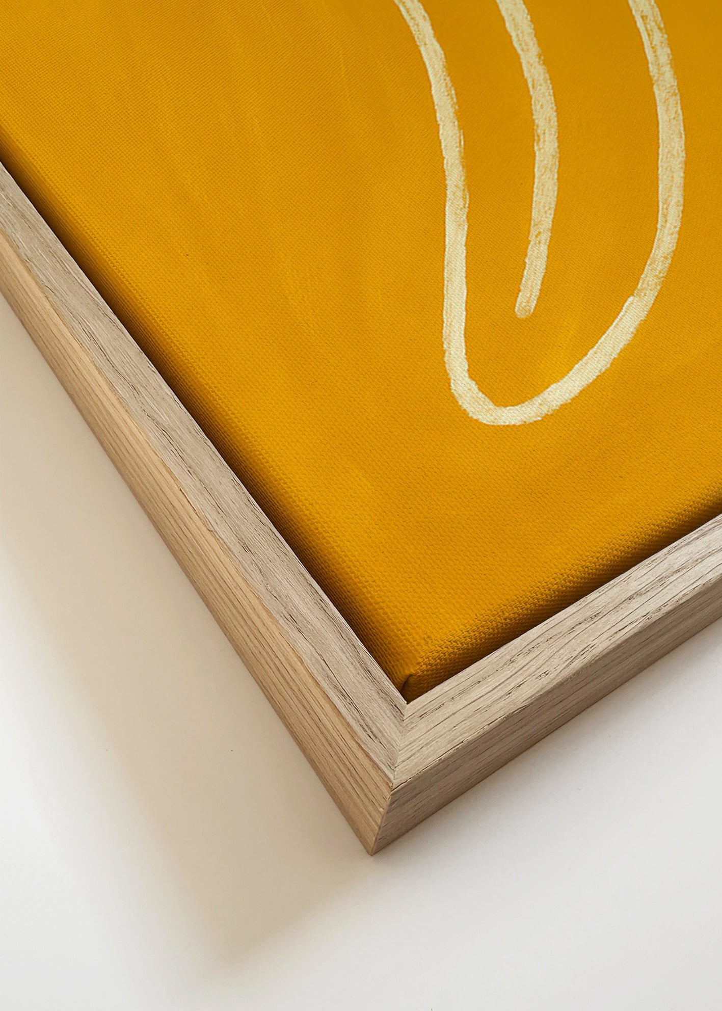 Cuadro de cocina con plátano amarillo minimalista – Canvas detail