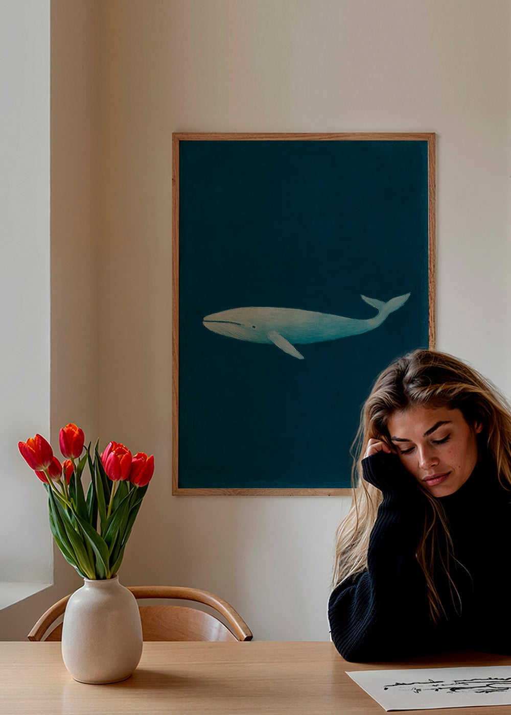 Cuadro ballena azul profundo – Product2