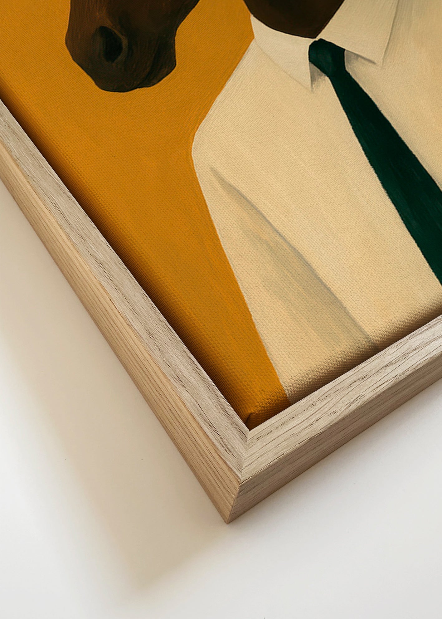 Cuadro de caballo con corbata – Canvas detail