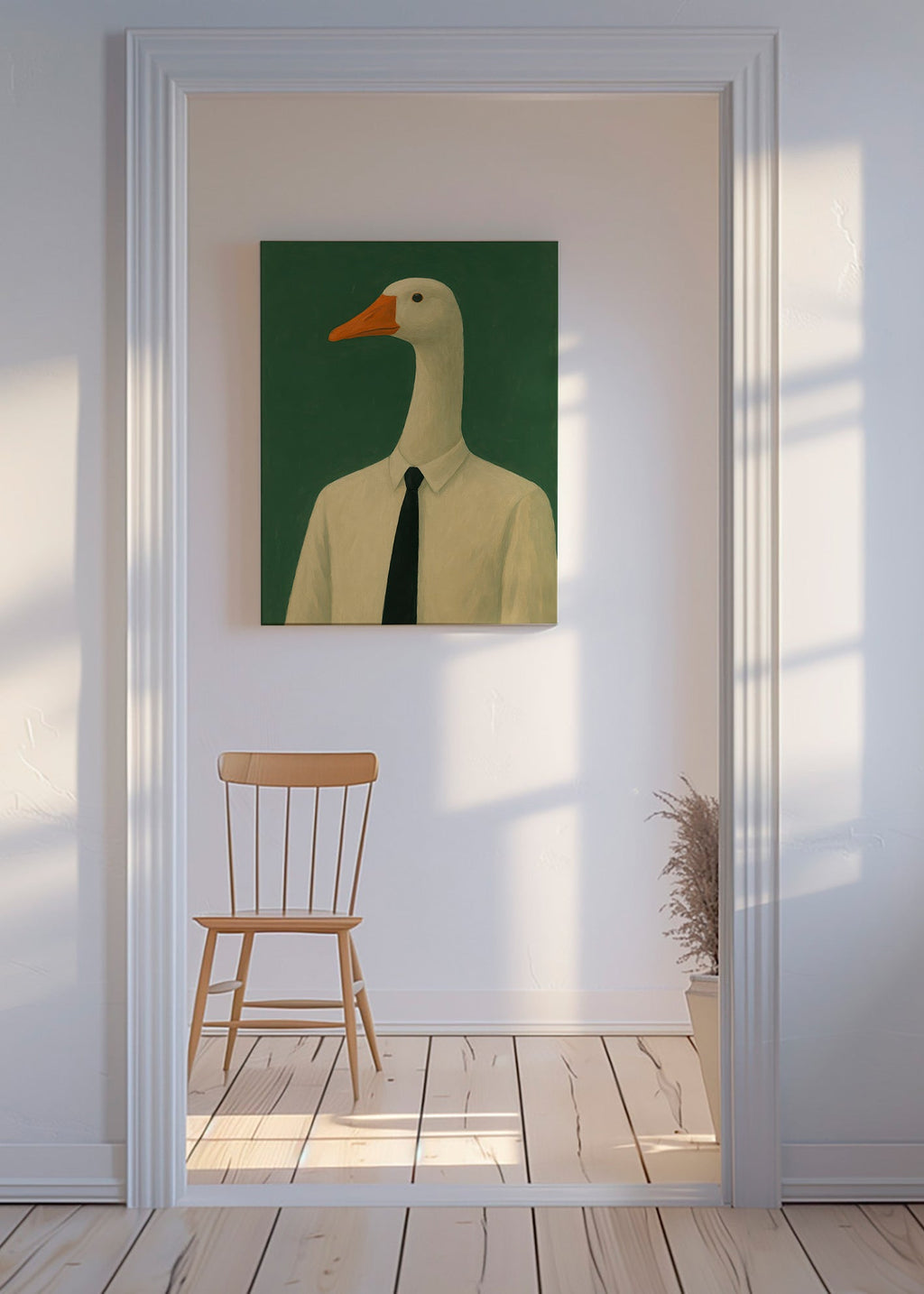 Cuadro ganso ejecutivo en traje – Canvas