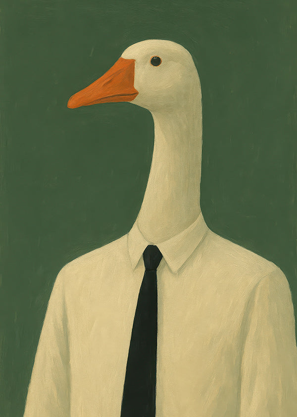 Cuadro ganso ejecutivo en traje