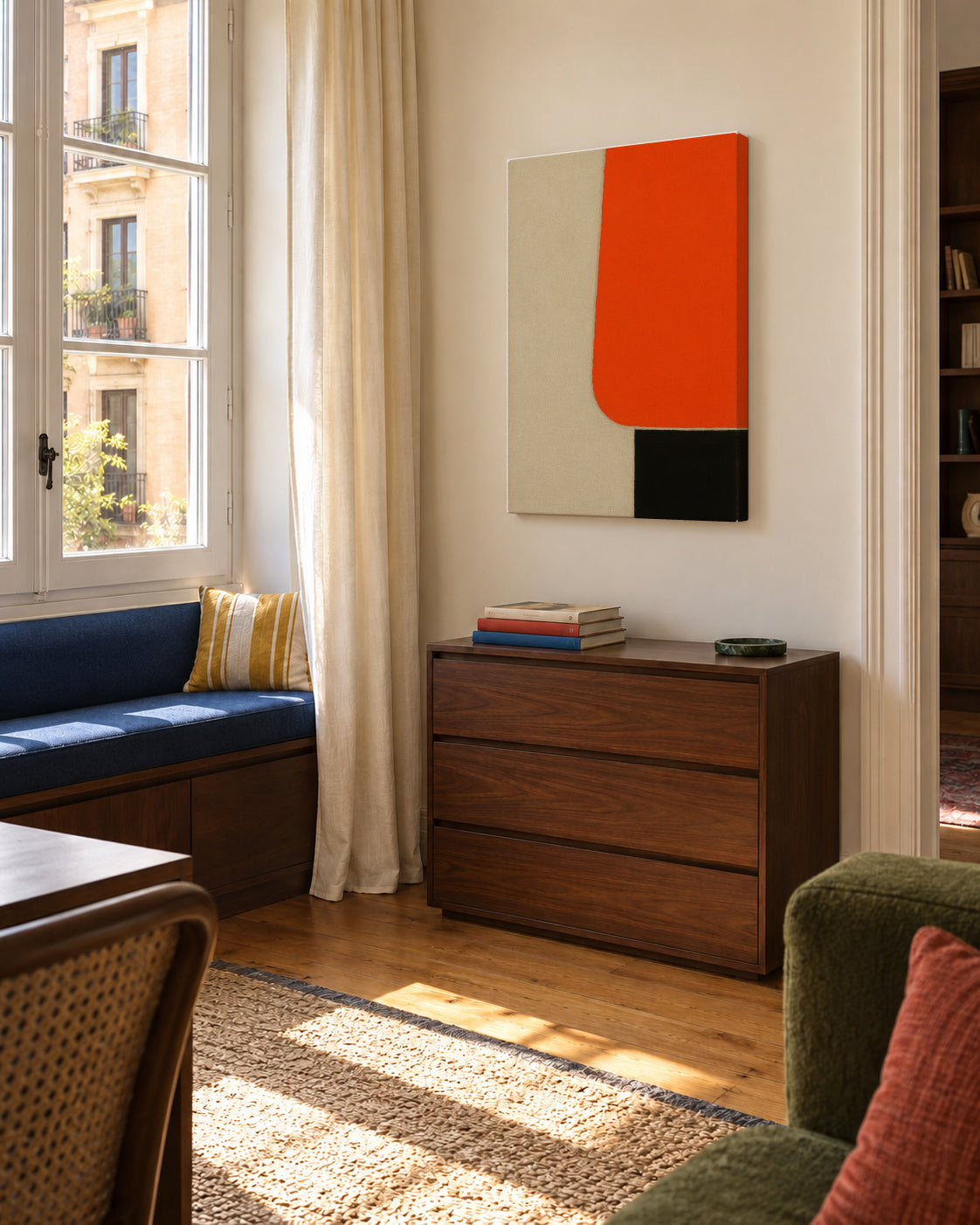 Solar Edge I - Unframed canvas in an interior