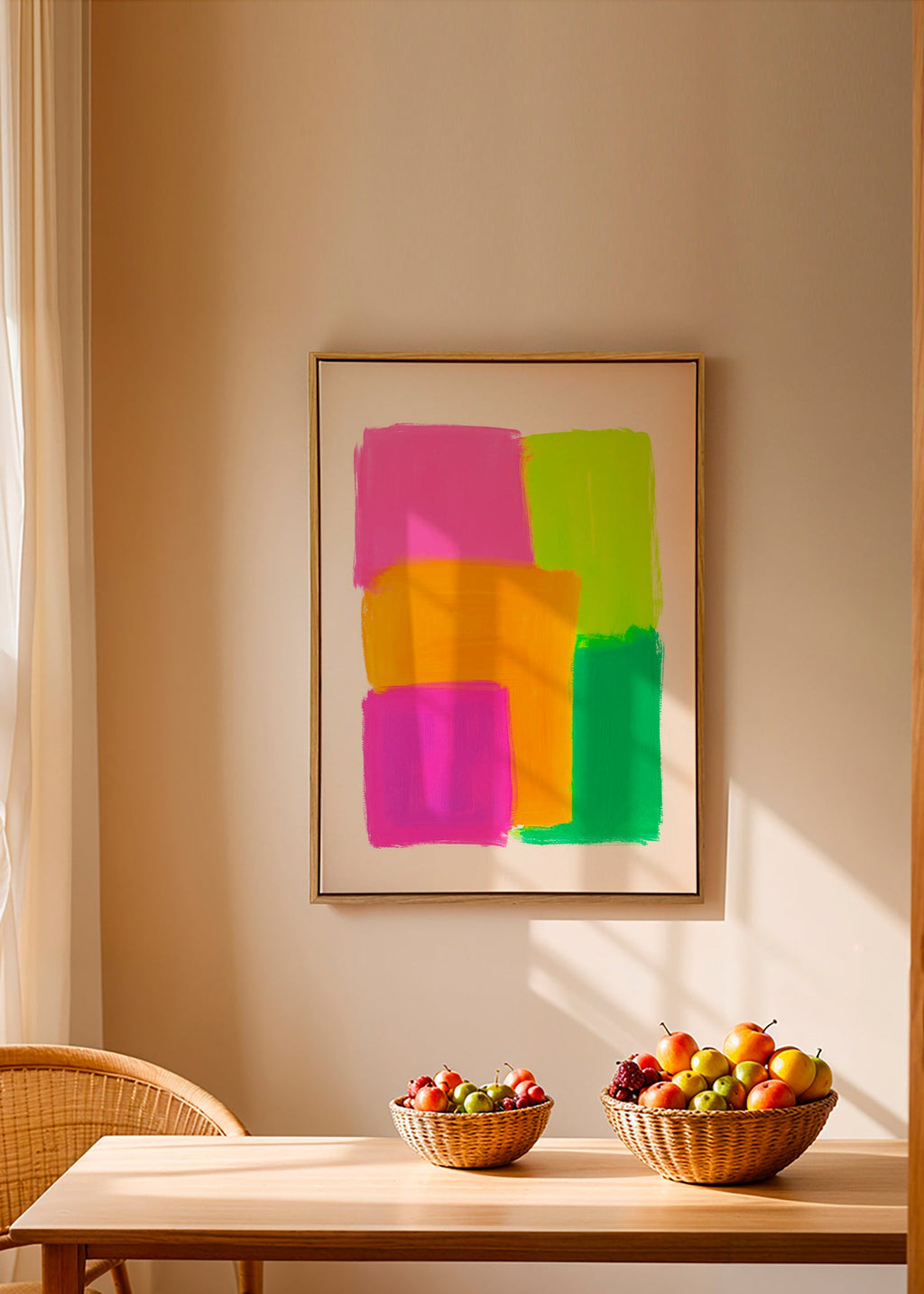 Cuadro abstracto de bloques coloridos – Canvas2