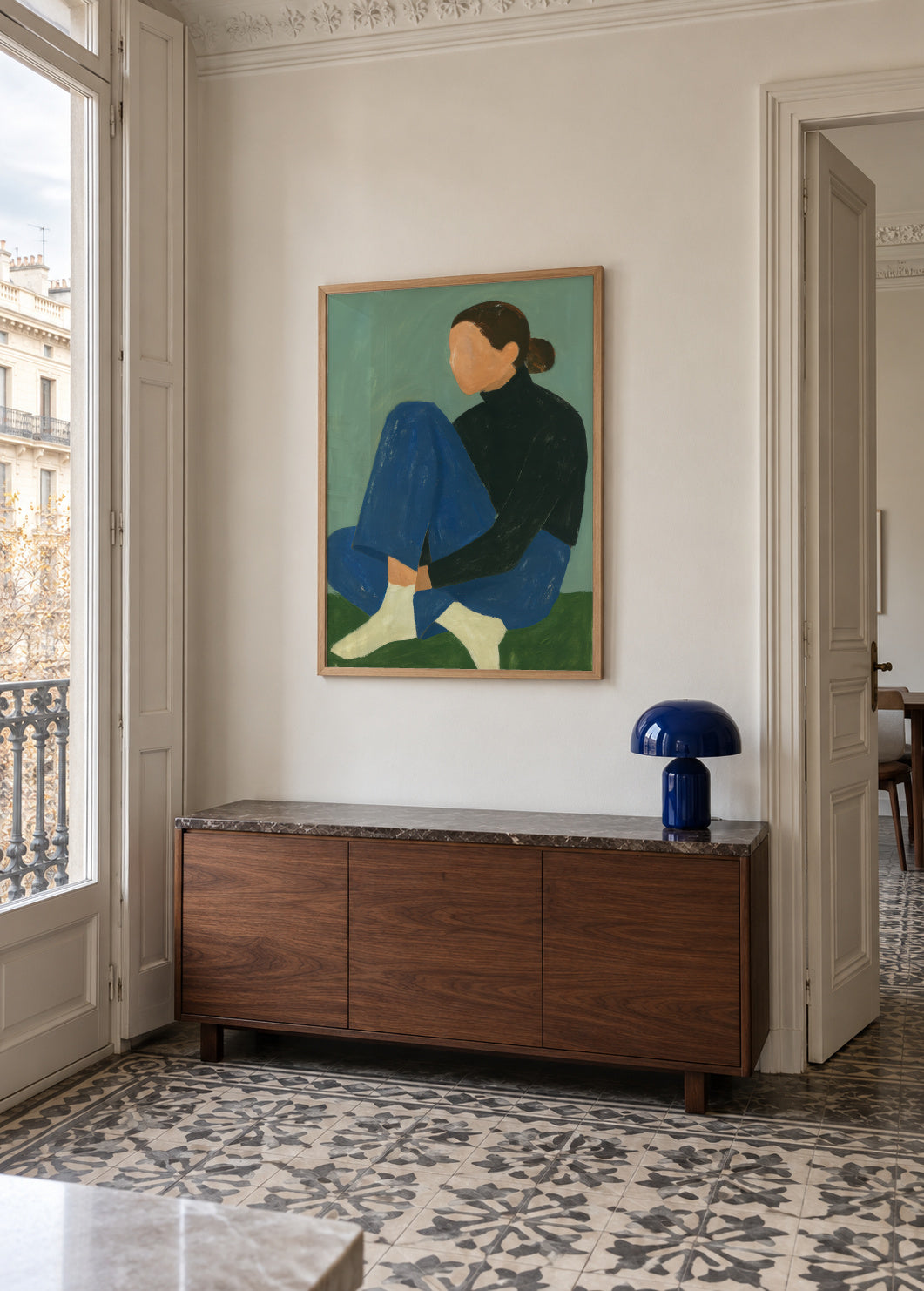 Blue Serenity - Framed poster in an interior