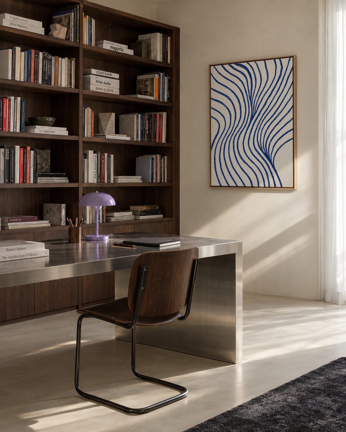 Optical Waves - Framed canvas in an interior