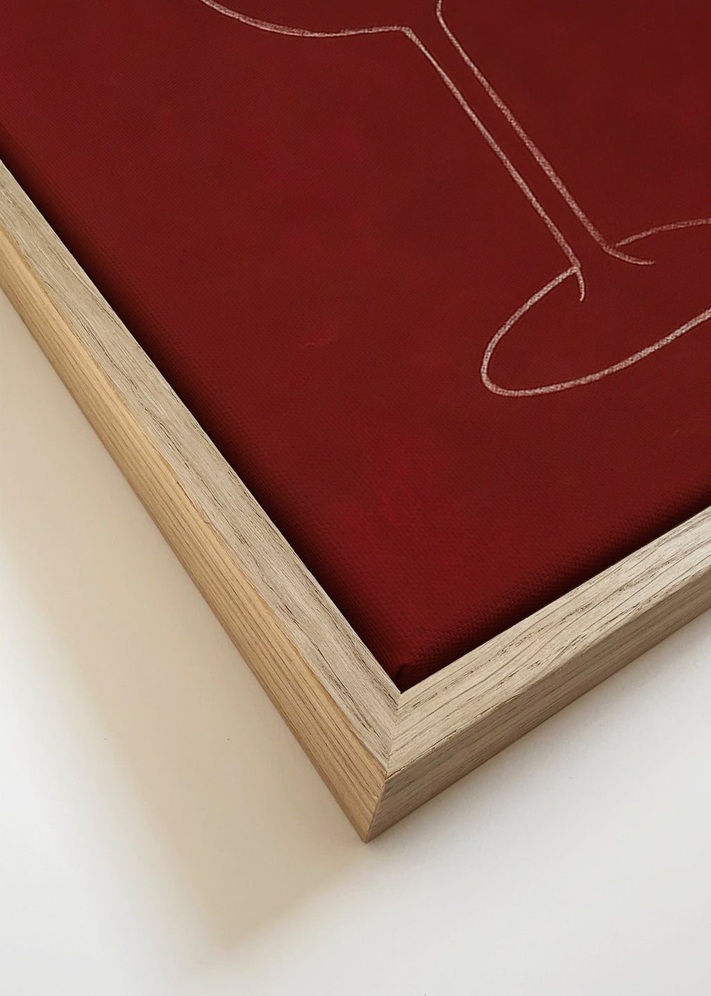 Cuadro de cocina con silueta de copa – Canvas detail