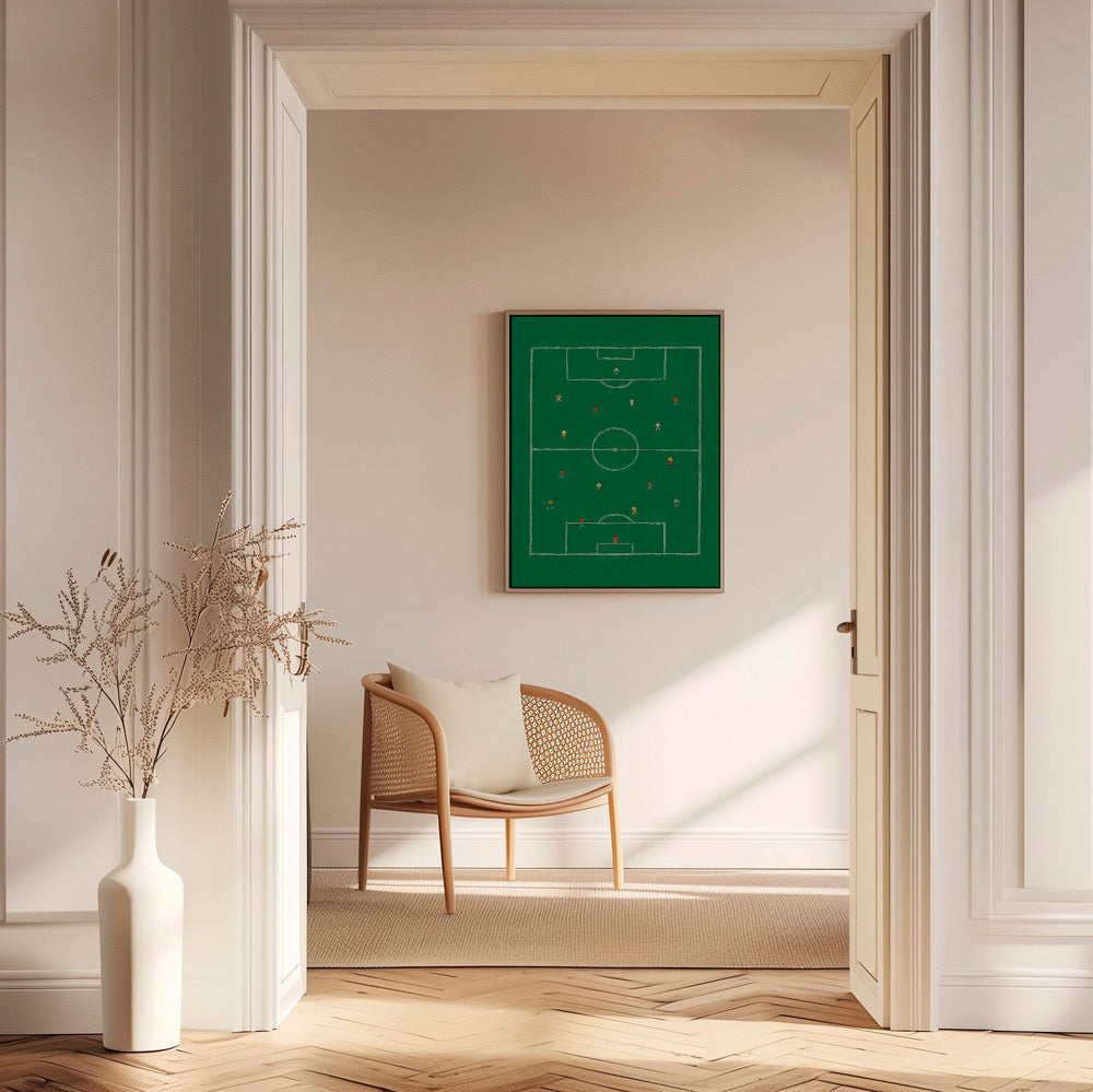 Cuadro deportivo: campo de fútbol ilustrado – Canvas1