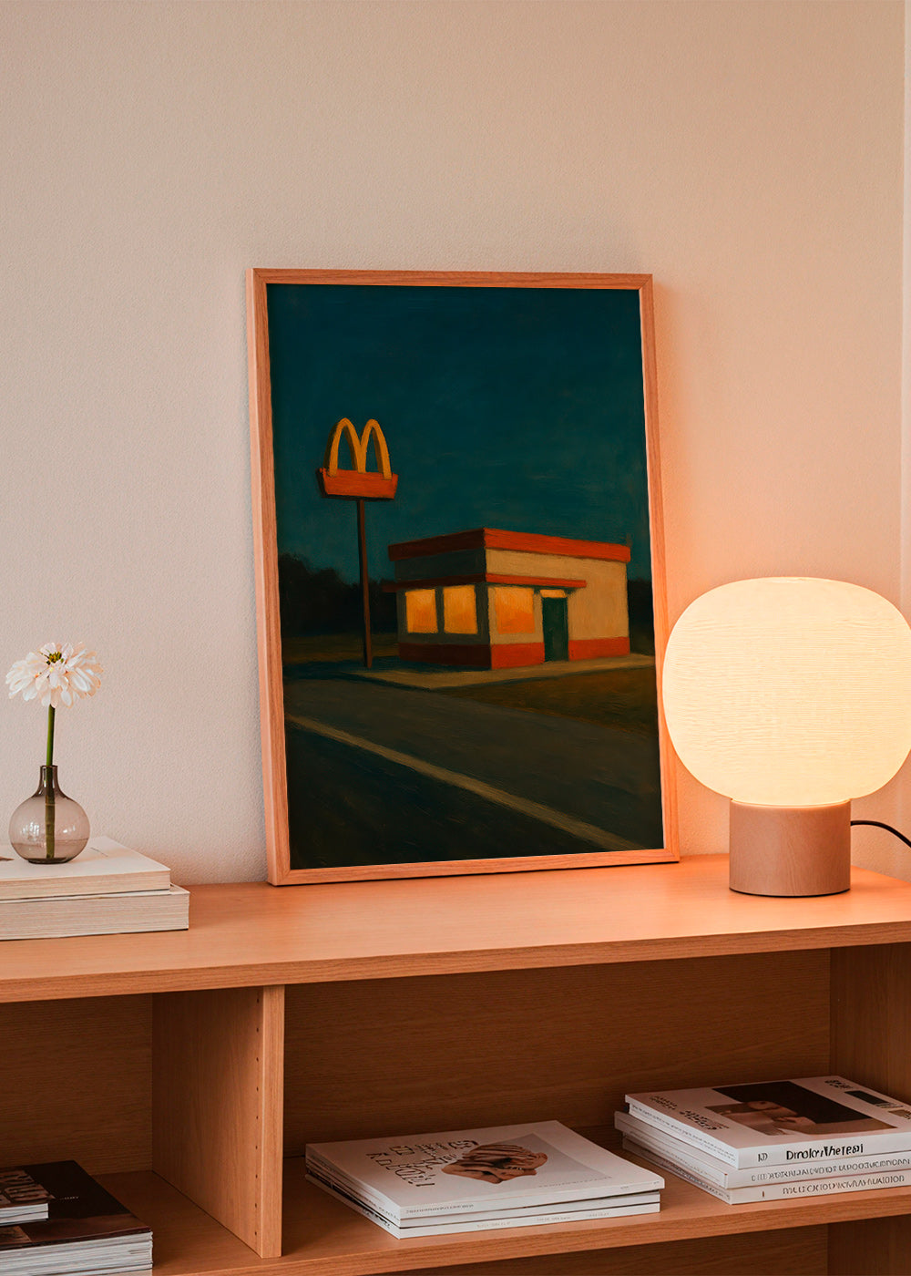 Cuadro de cocina: local nocturno con letrero icónico – Product2