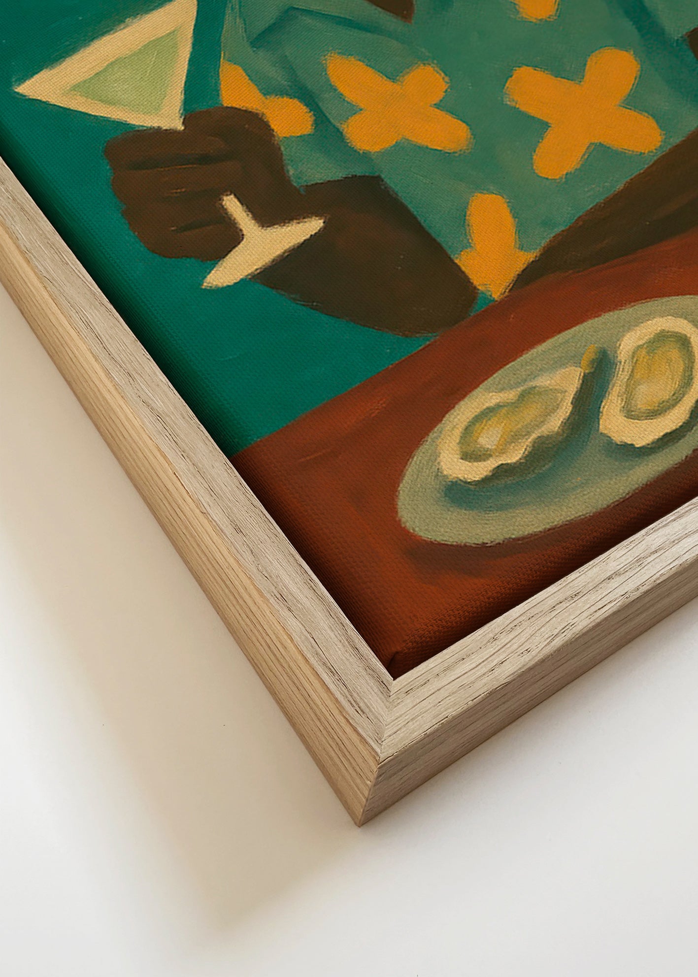 Cuadro de cocina con mono y cóctel – Canvas detail