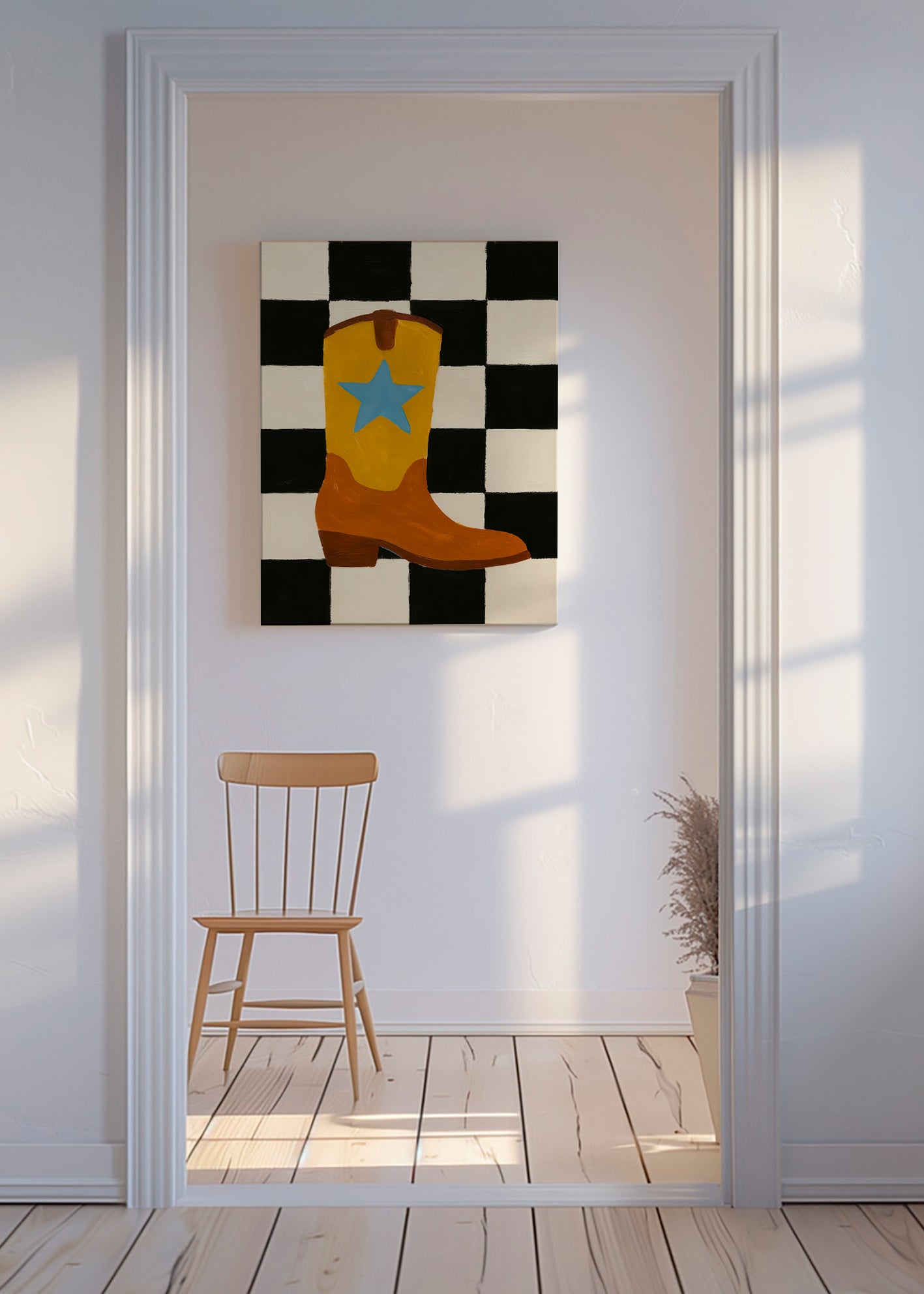 Ilustración de bota vaquera con estrella – Canvas