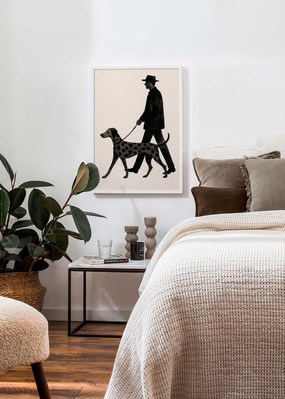 Cuadro perro paseando en silueta – Product2