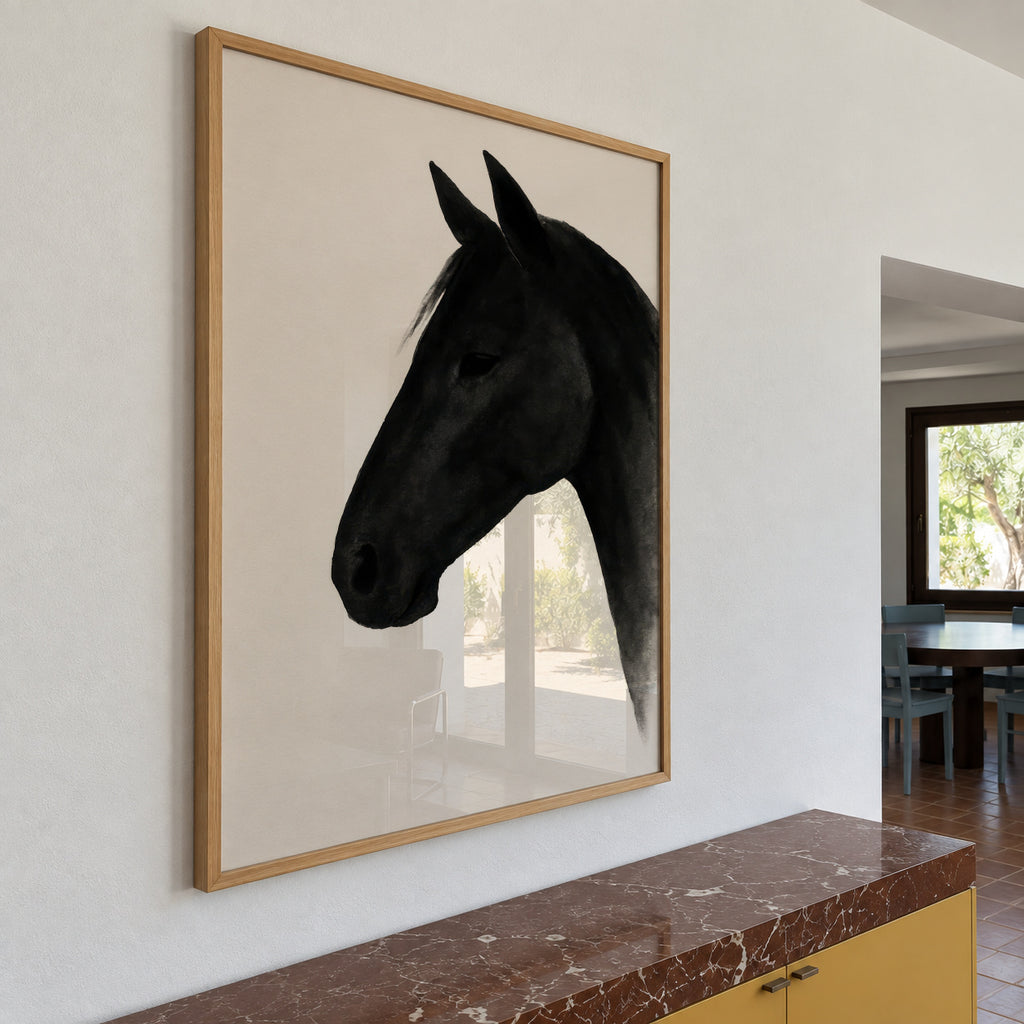 Dark Stallion - Framed poster in an interior