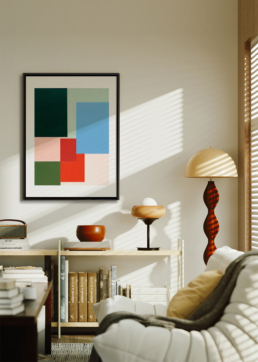 Cuadro geométrico de bloques de color – Canvas2