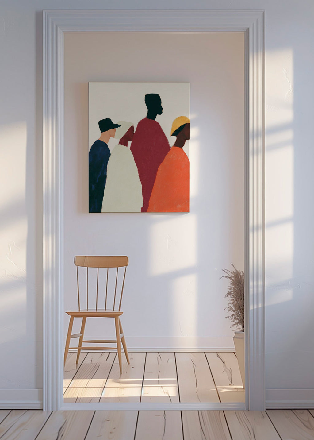 Ilustración de siluetas en fila – Canvas