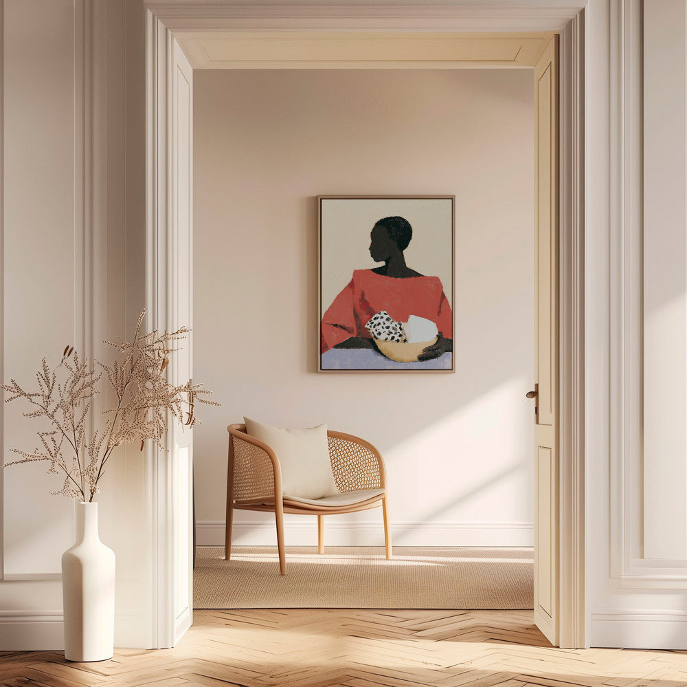 Cuadro de cocina con mujer y cuenco – Canvas2