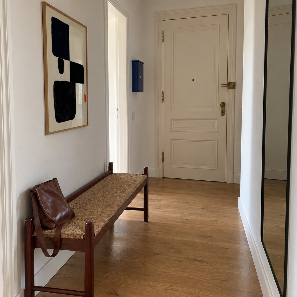 Red-Black Intersection - Framed poster in an interior