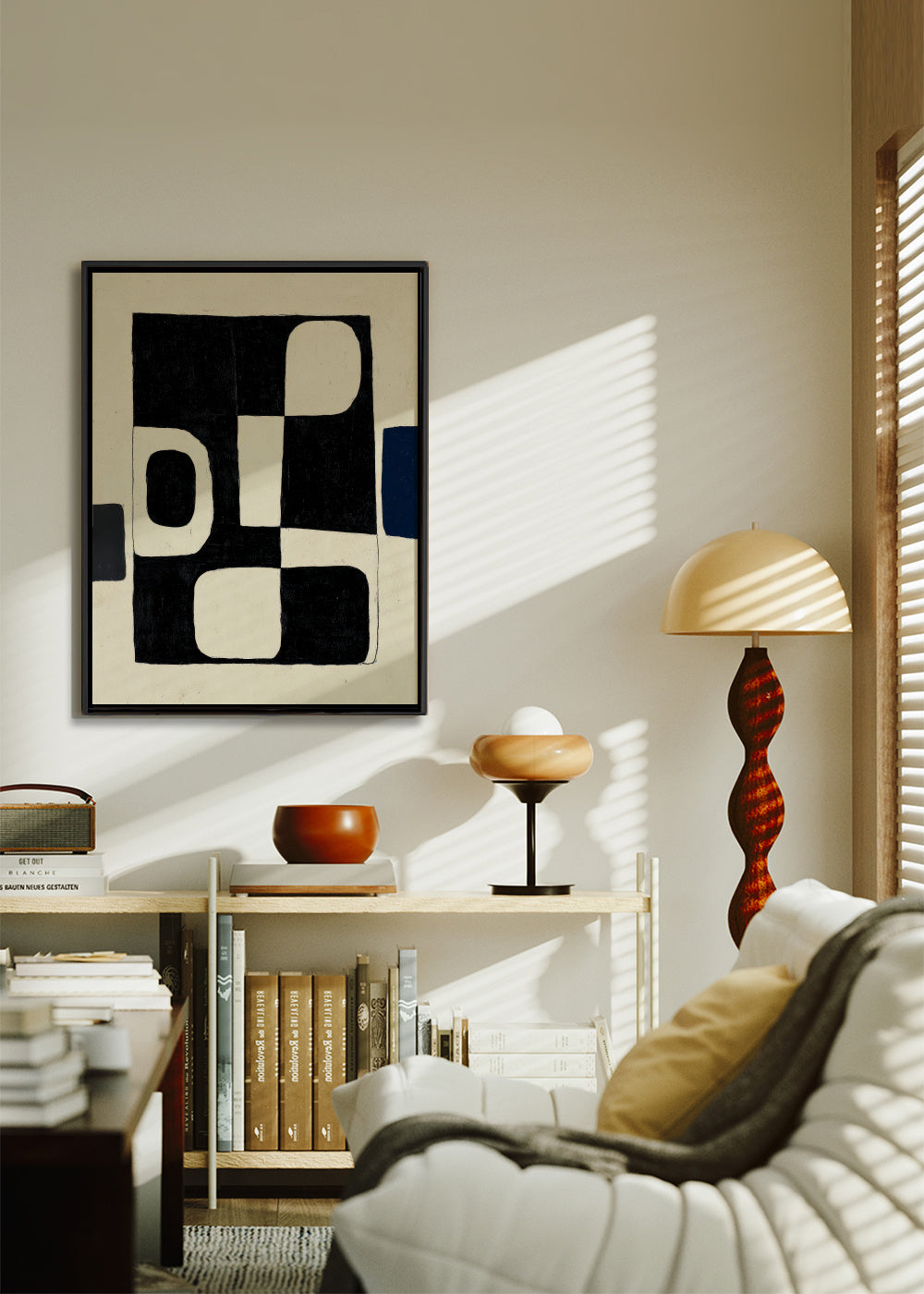 Quadrant Composition - Framed canvas in an interior