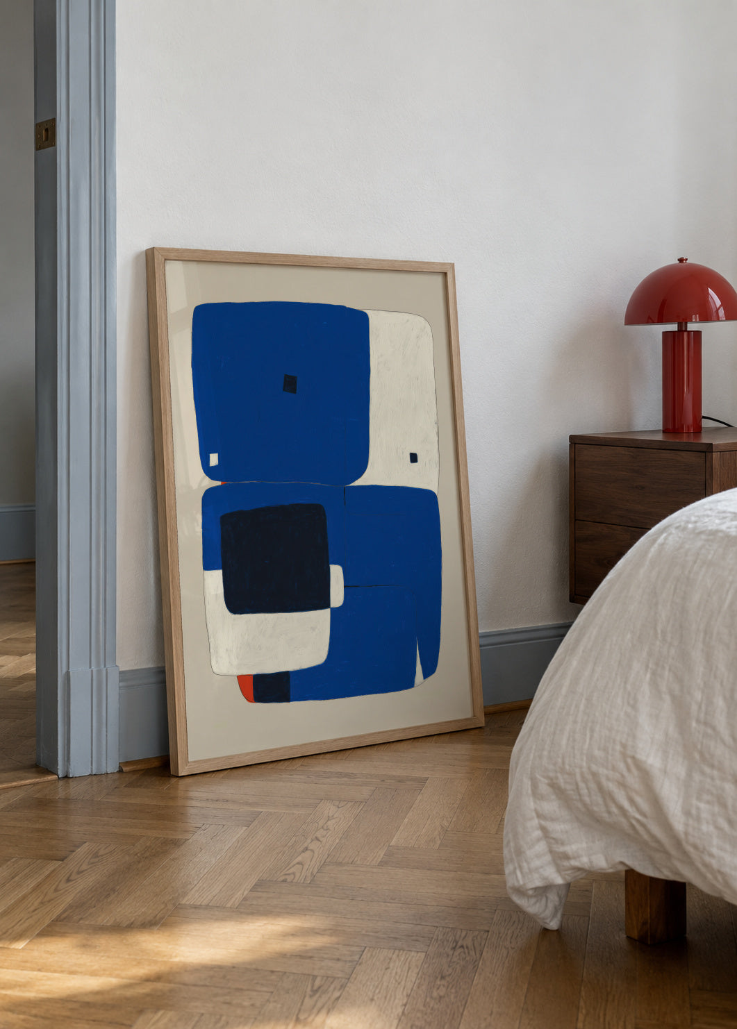 Cobalt Abyss - Framed poster in an interior