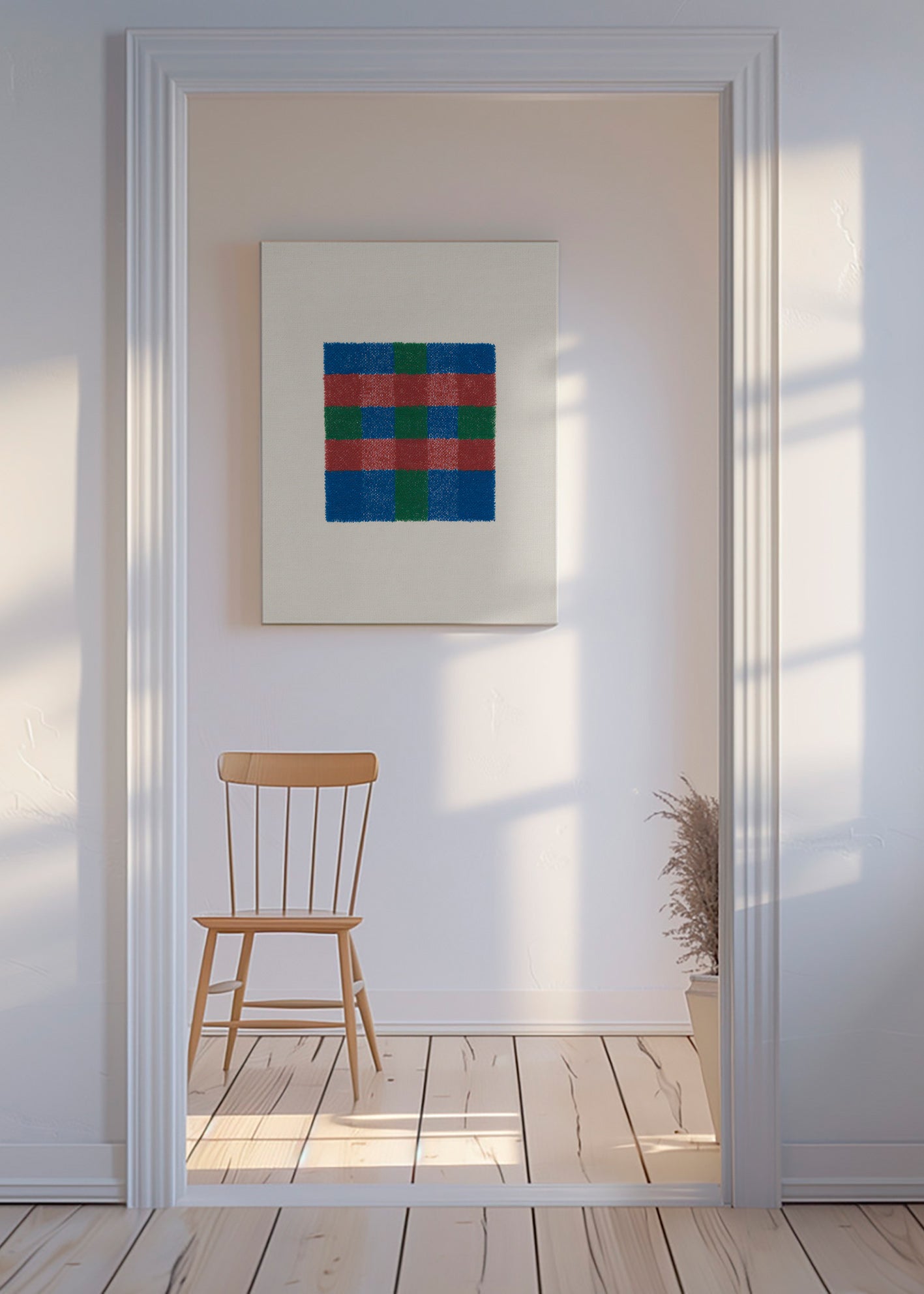 Cuadro geométrico de cuadros a mano – Canvas