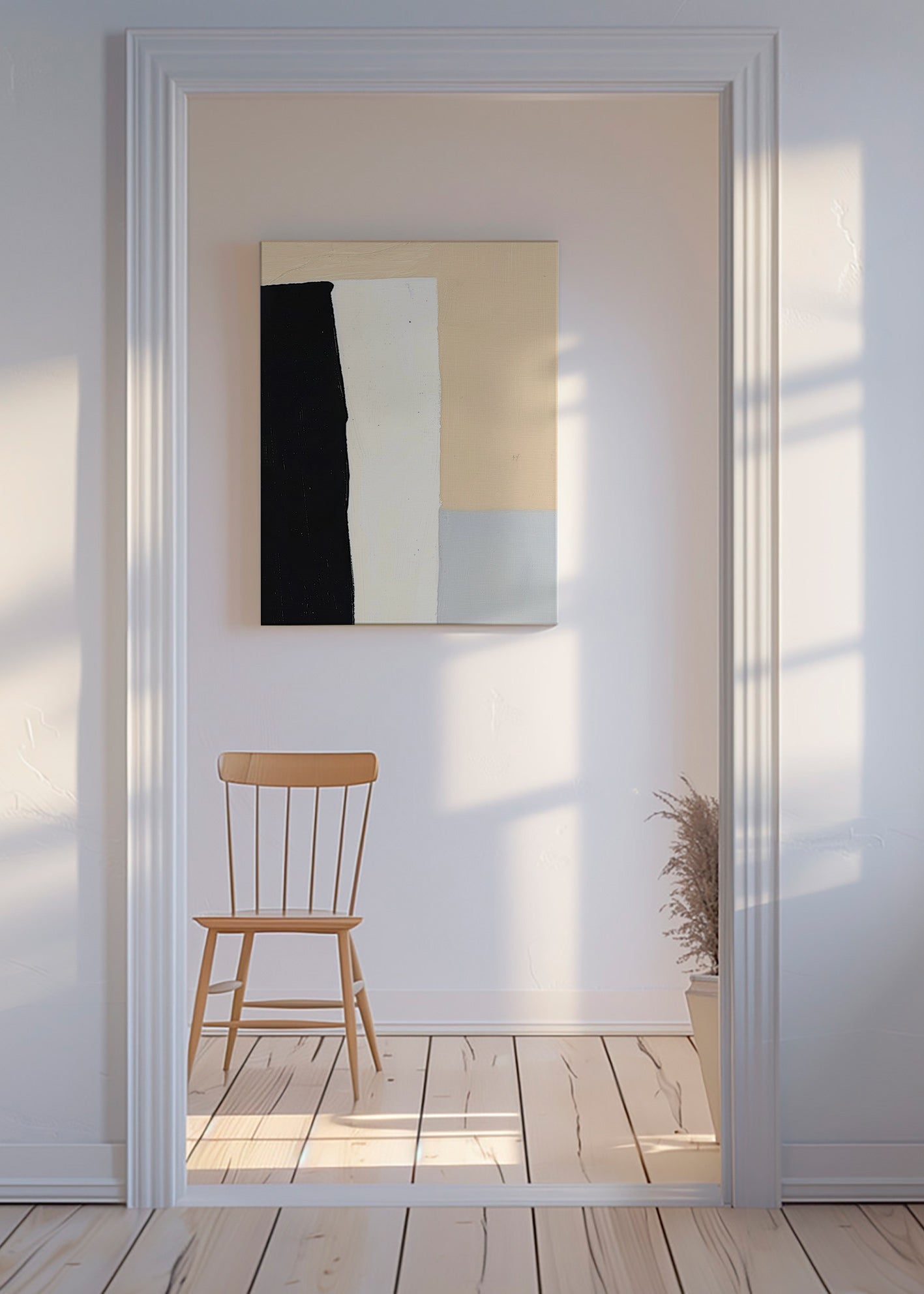 Cuadro abstracto en bloques verticales – Canvas