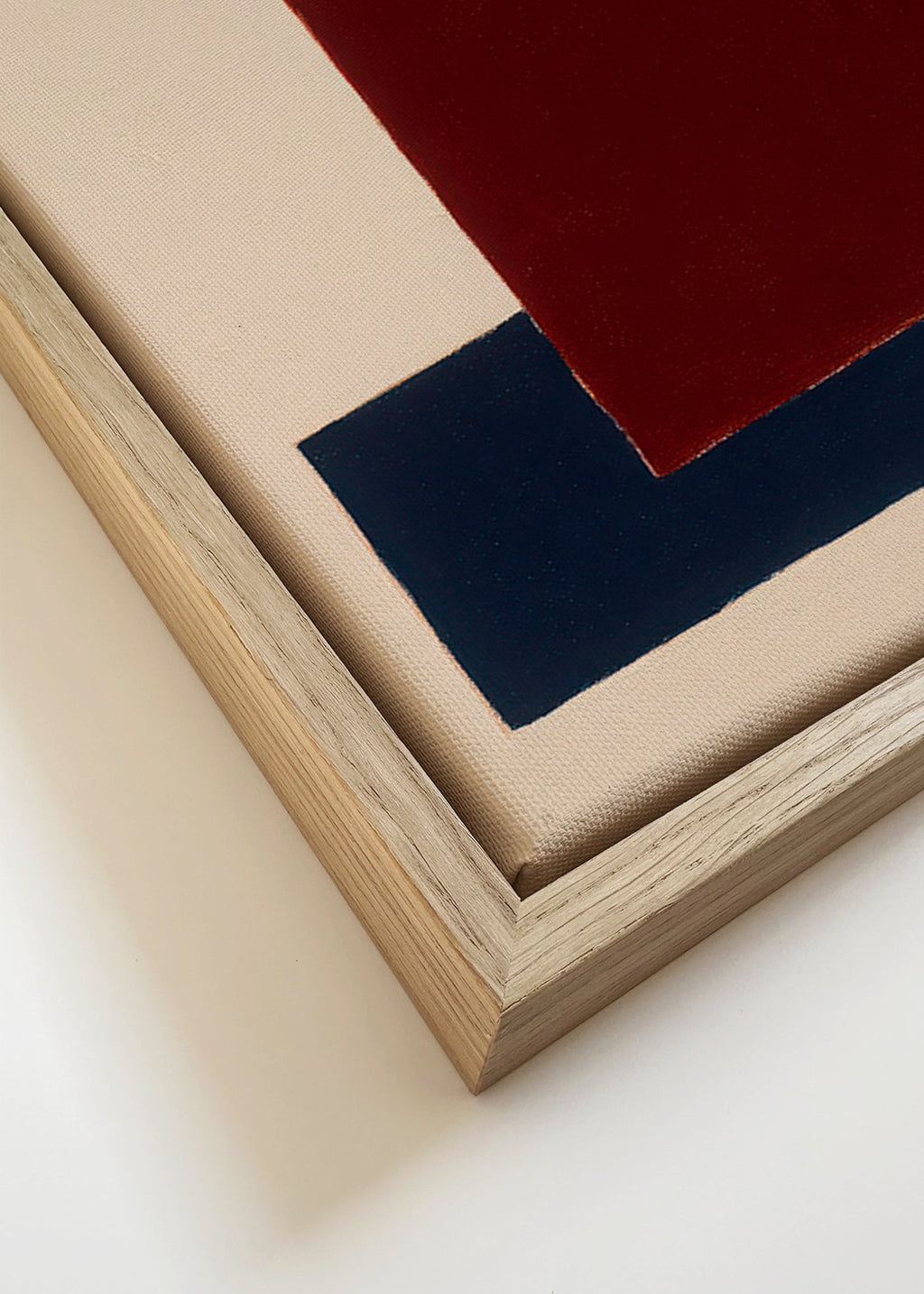 Cuadro geométrico con rectángulos superpuestos – Canvas detail