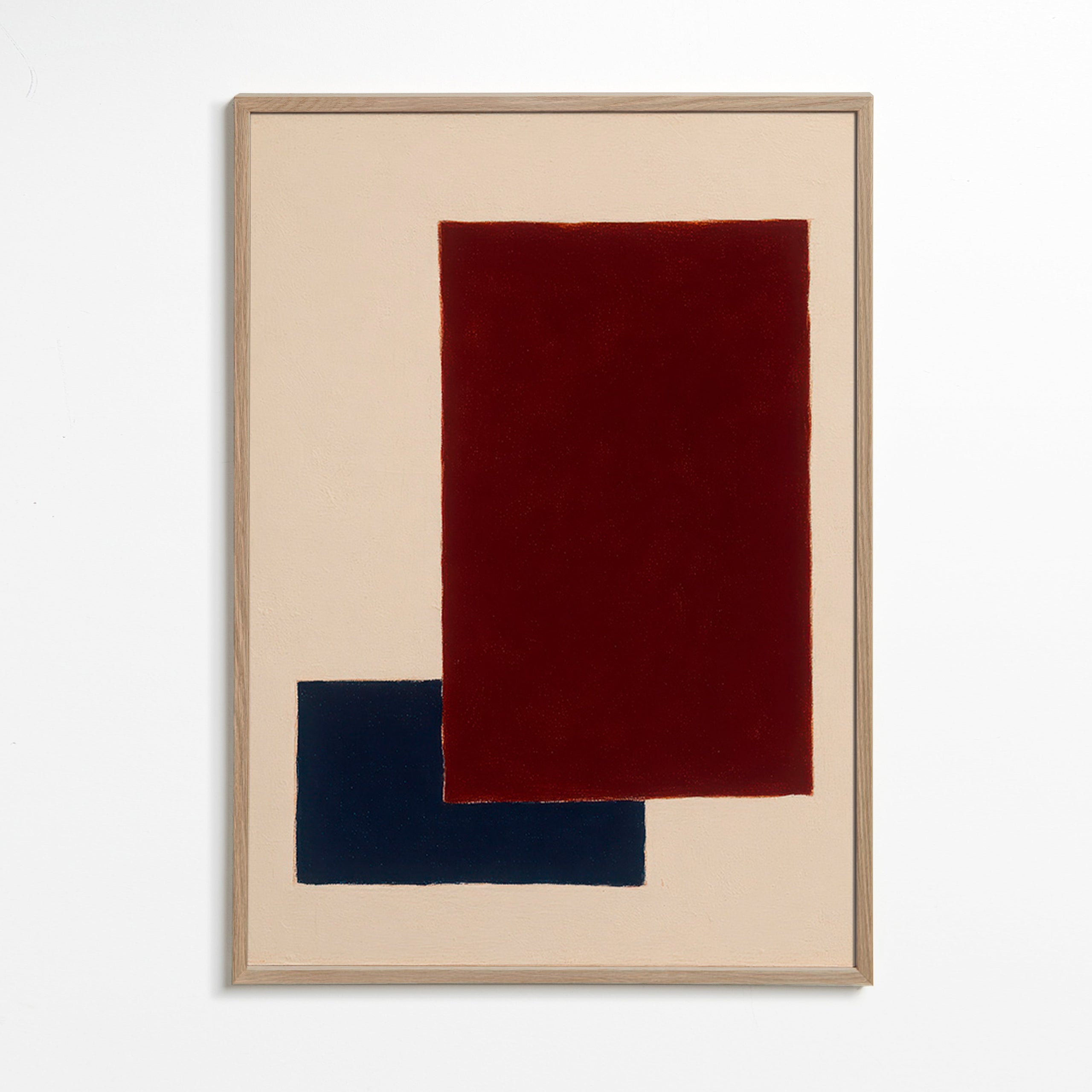 Cuadro geométrico con rectángulos superpuestos – Oak Frame