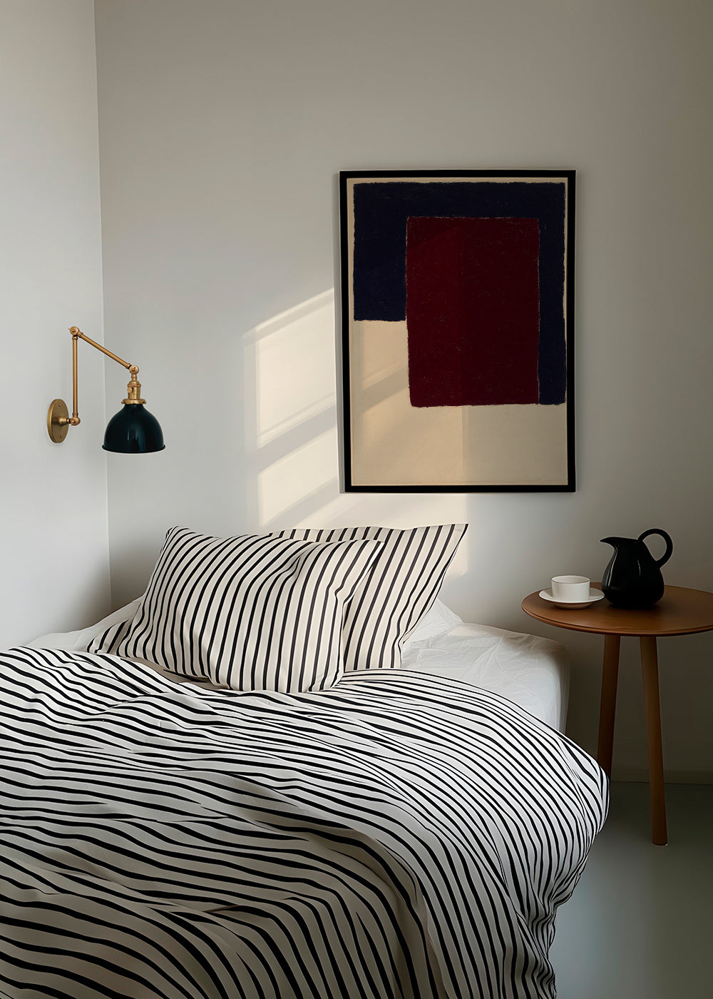 Cuadro abstracto borgoña vertical – Product2