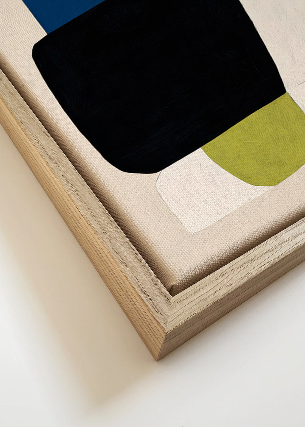 Cuadro abstracto de bloques geométricos – Canvas detail