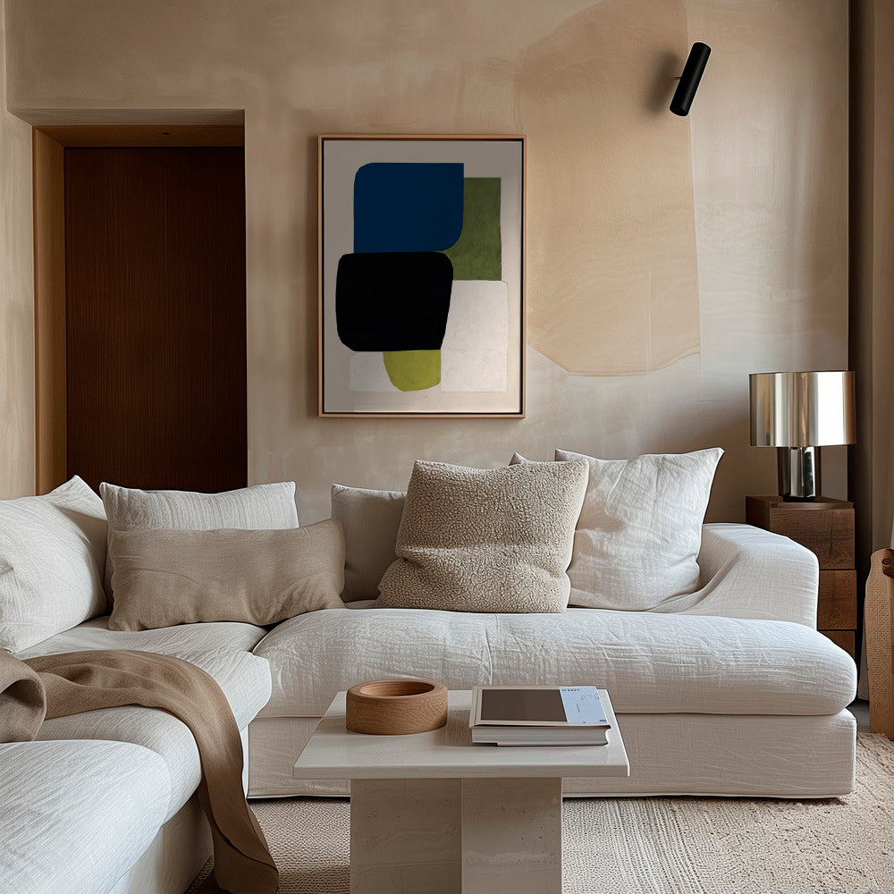 Cuadro abstracto de bloques geométricos – Canvas1