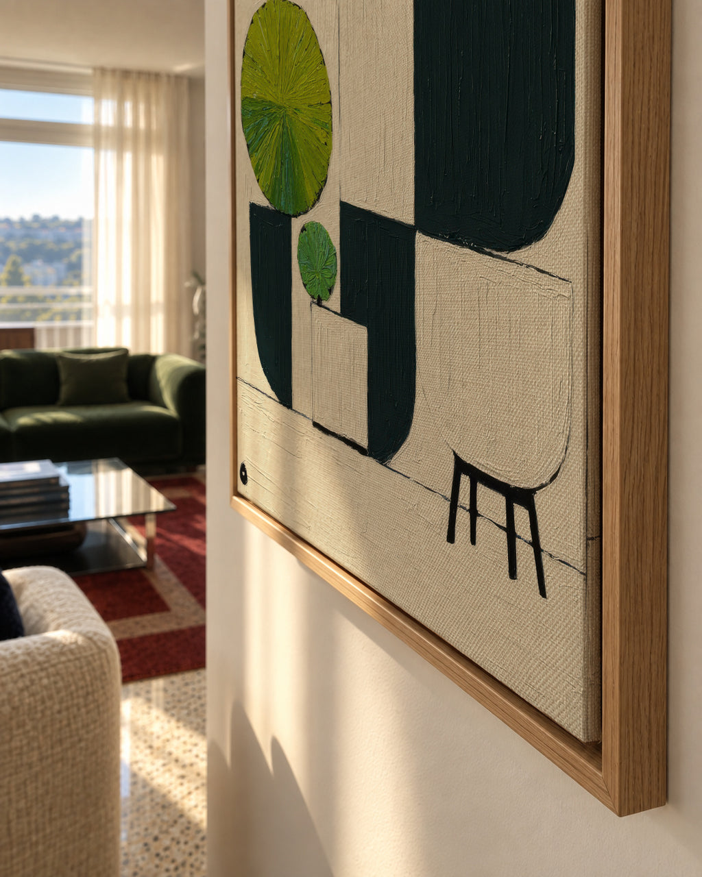 The Abstract Garden - Framed canvas detail