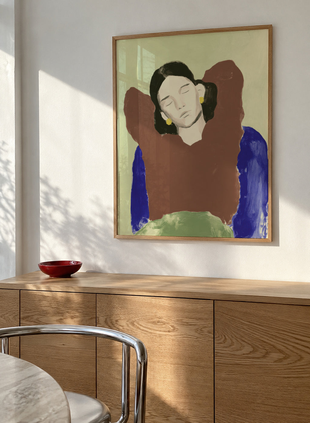 Morning Stretch - Framed poster in an interior