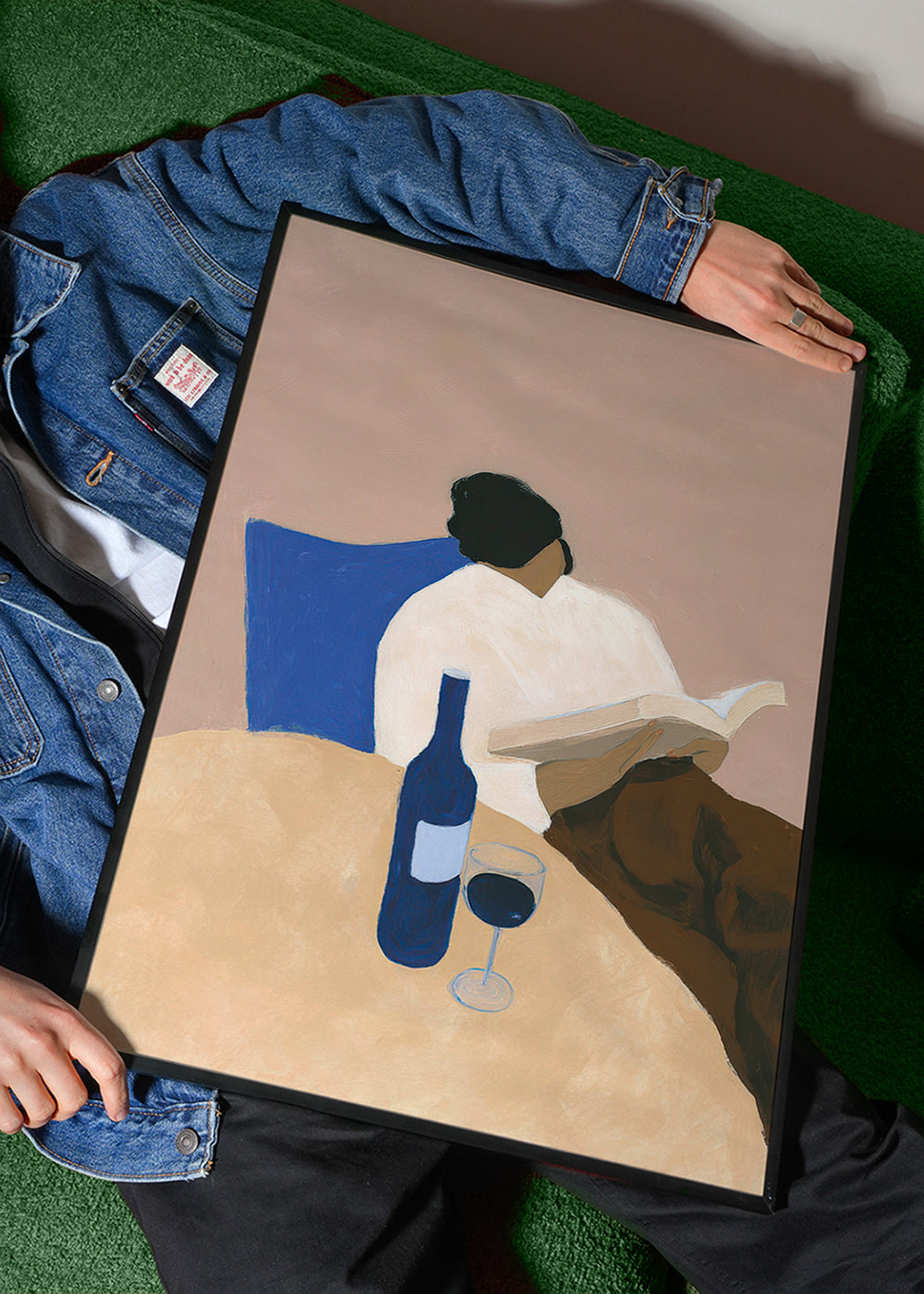 Cuadro de cocina con lectora y copa de vino – Product1