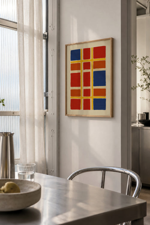 Color Grid No. 02 - Framed poster in an interior