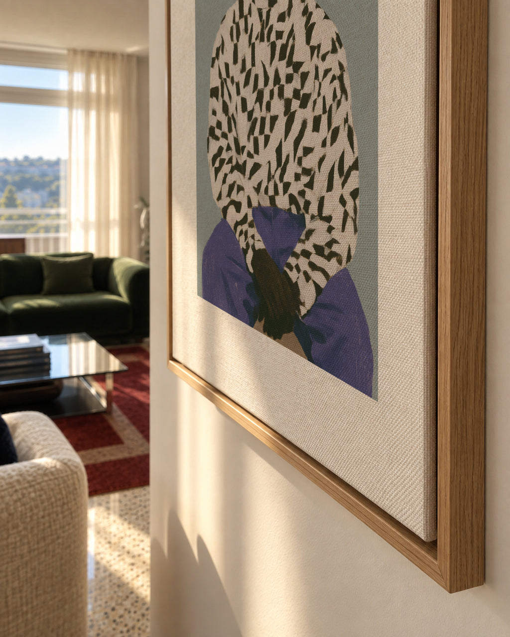 Leopard Print Shirt - Framed canvas detail
