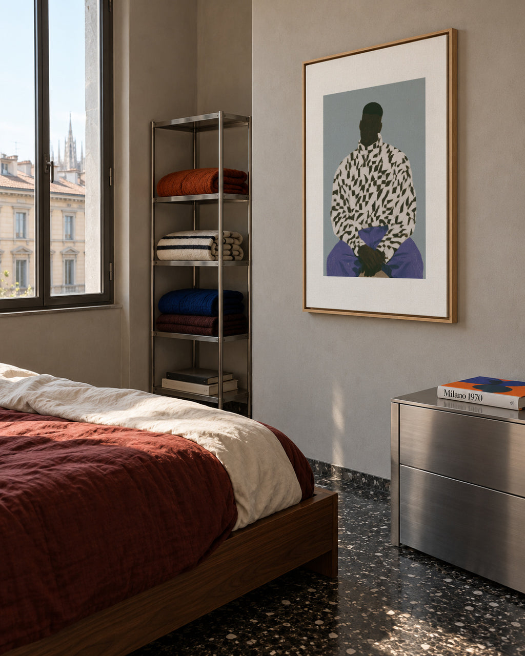 Leopard Print Shirt - Framed canvas in an interior