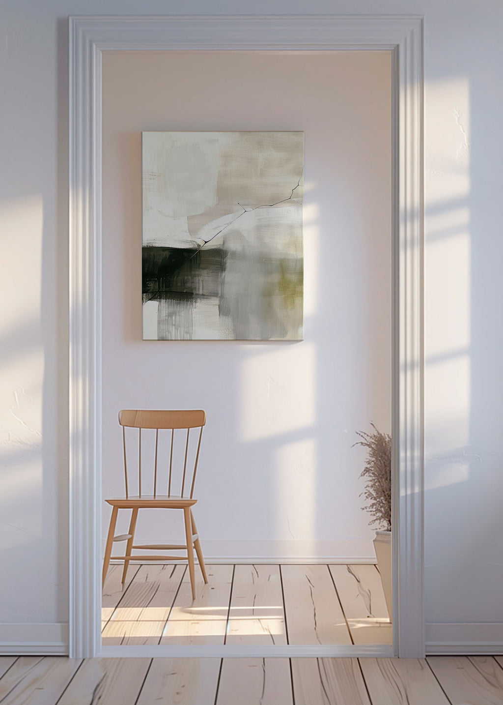 Cuadro abstracto con horizonte difuso – Canvas