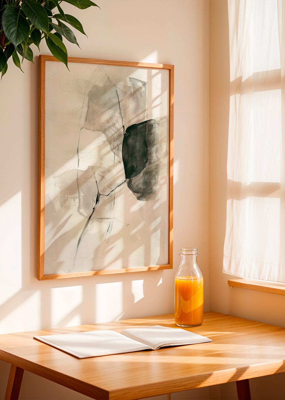 Cuadro abstracto en tinta y espacios sutiles – Product1