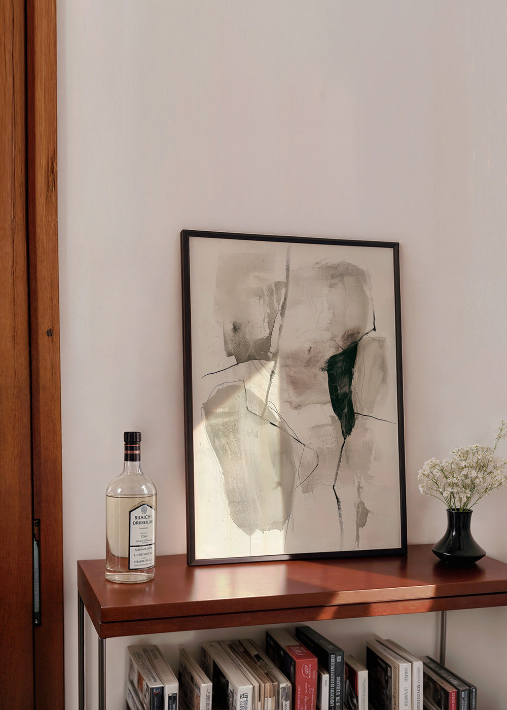 Cuadro abstracto en tinta y tonos neutros – Product2