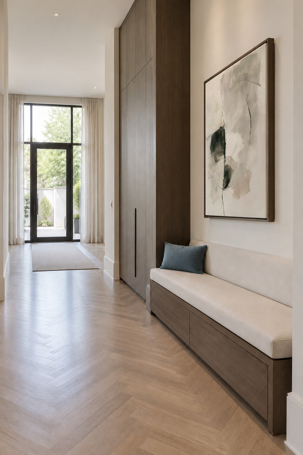 Ephemeral Stroke - Framed canvas in an interior