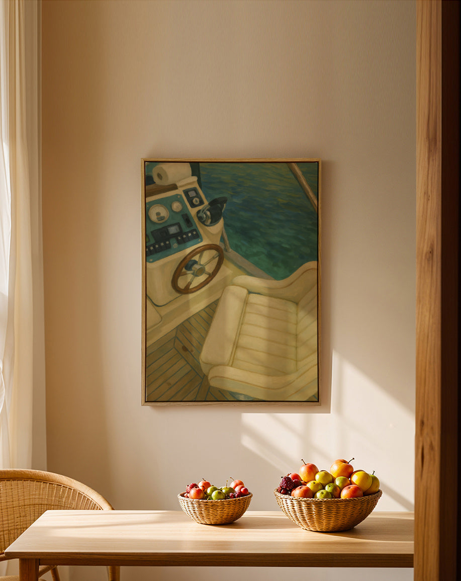 Captain's View - Framed canvas in an interior
