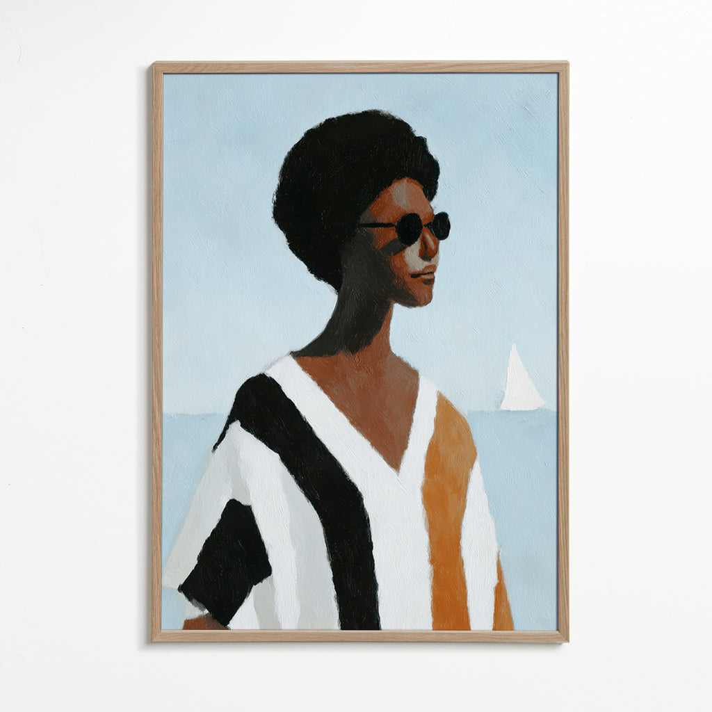 Ilustración de figura con velero – Oak Frame