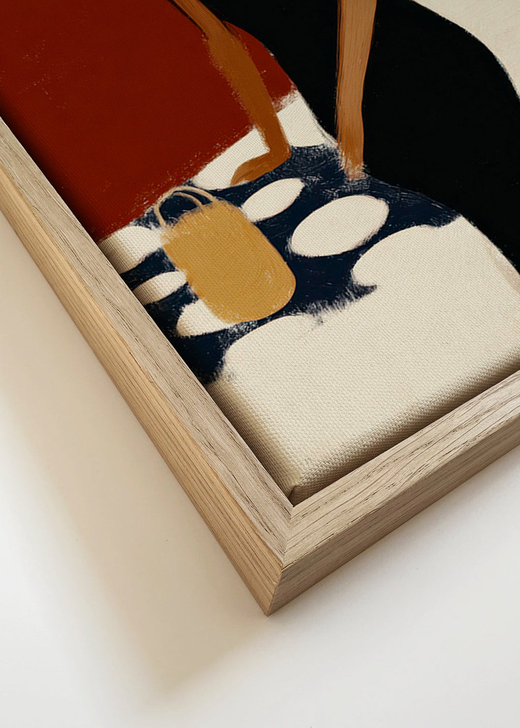 Ilustración elegante de figura con vestido negro – Canvas detail