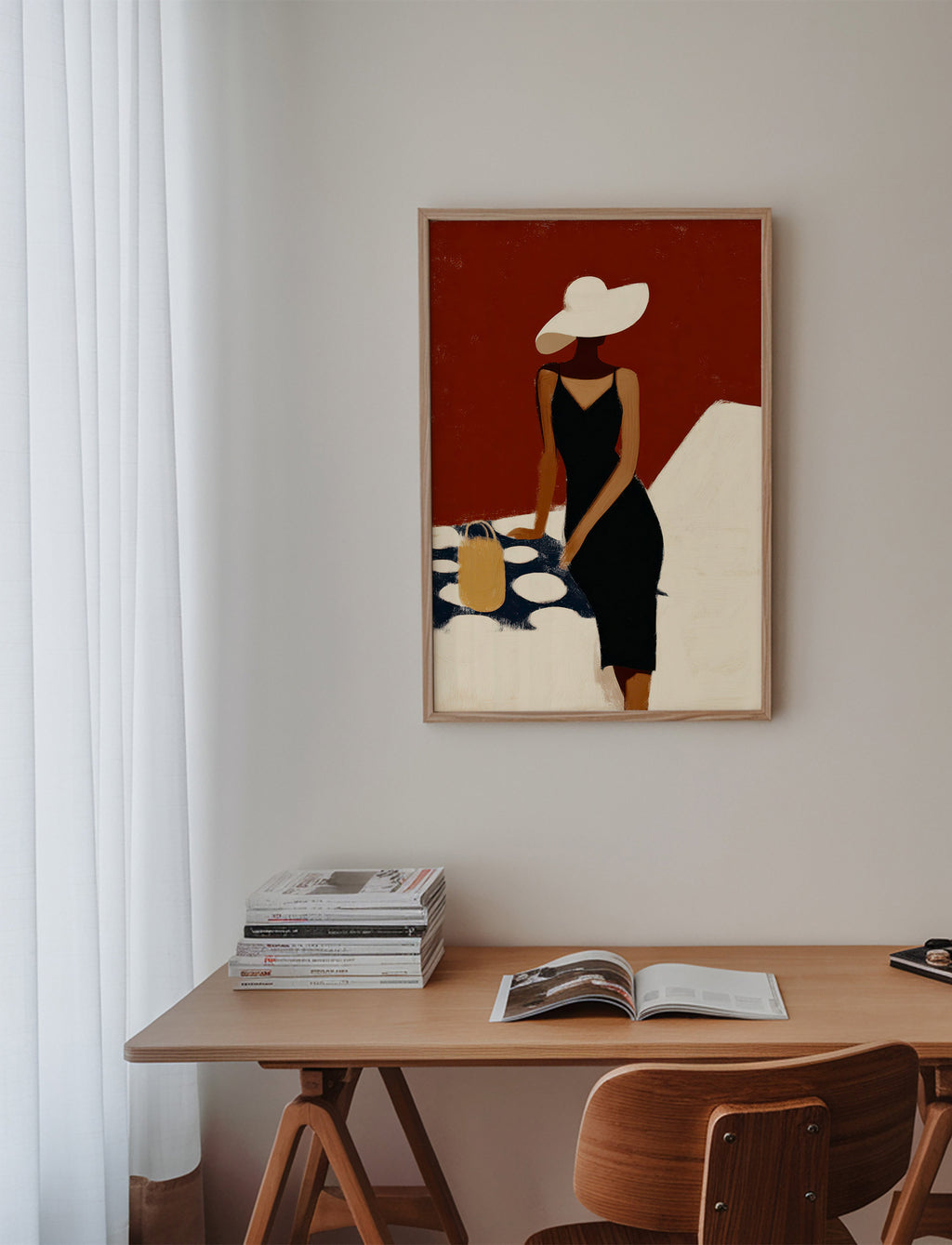 Ilustración elegante de figura con vestido negro – Product3