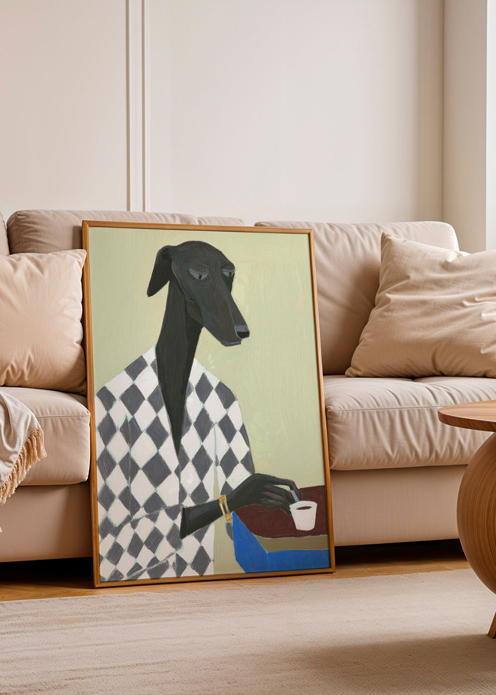 Cuadro perro elegante con taza de café – Product3