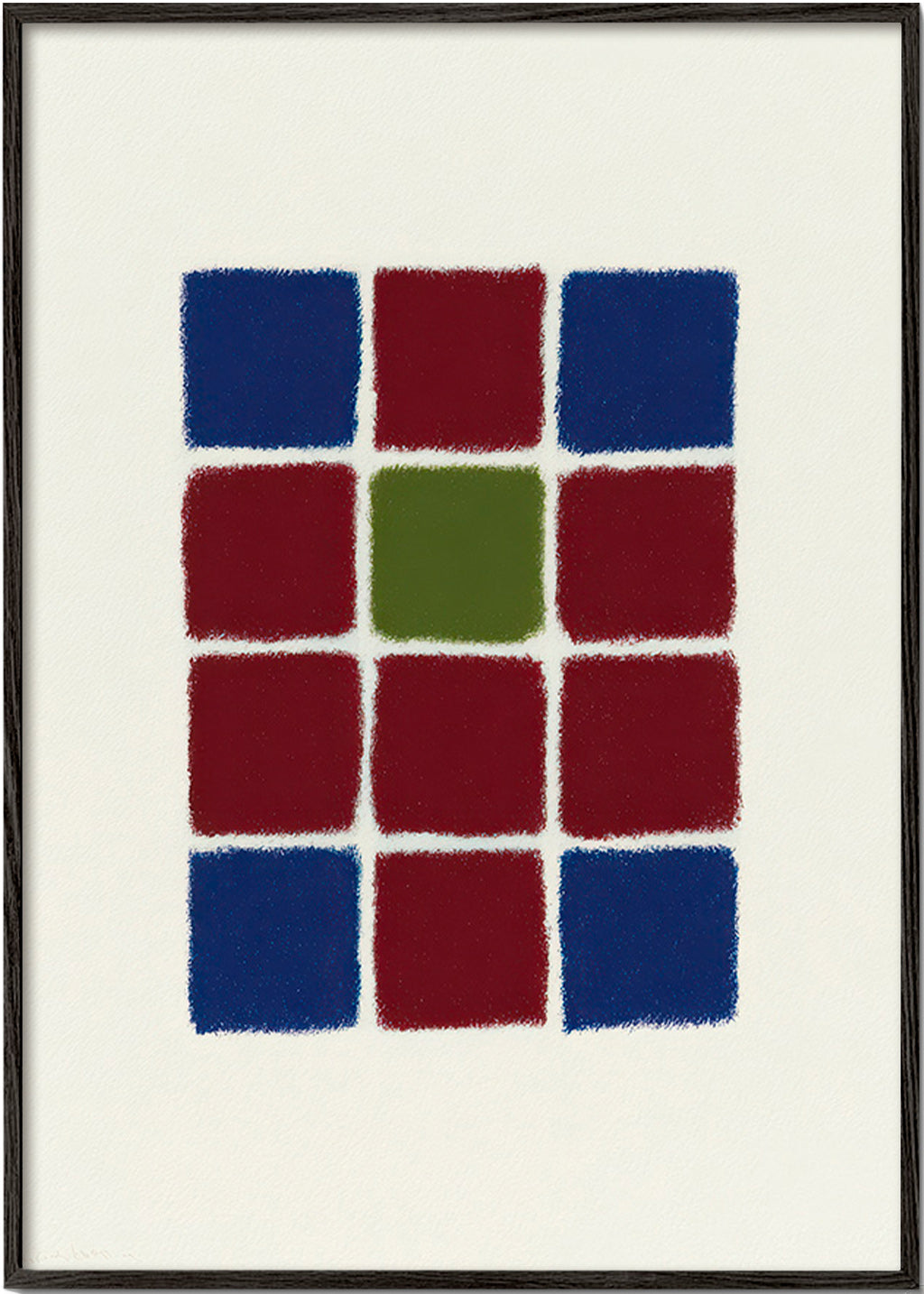 Cuadro geométrico rejilla de cuadrados texturizados – Black Frame