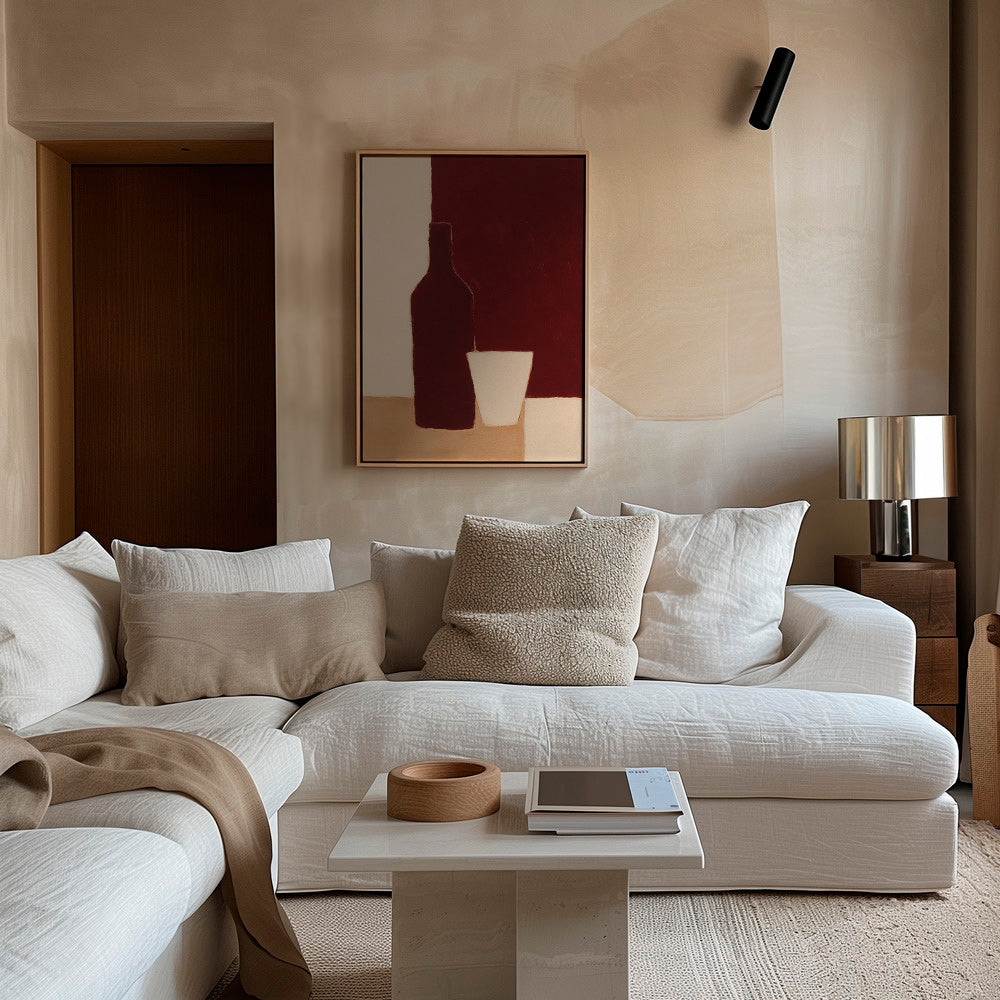 Cuadro de cocina con botella y vaso – Canvas2