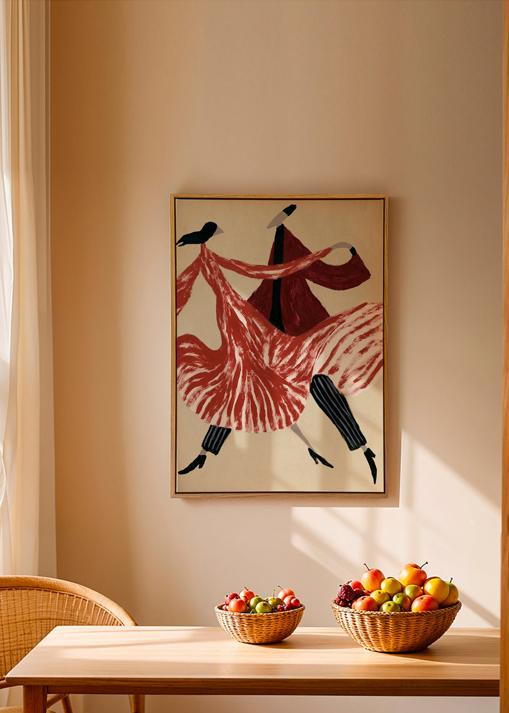 Cuadro abstracto de bailarinas en movimiento – Canvas2