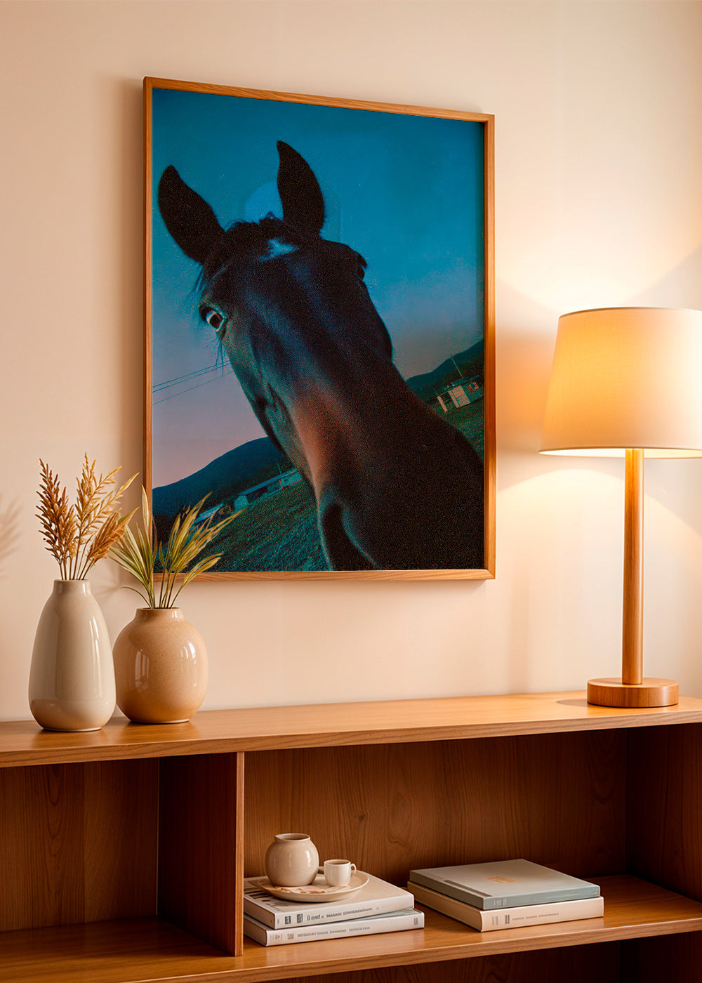 Cuadro caballo en primer plano nocturno – Product1
