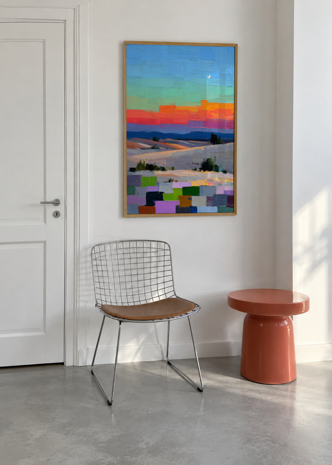 Colorfield Coast - Framed poster in an interior