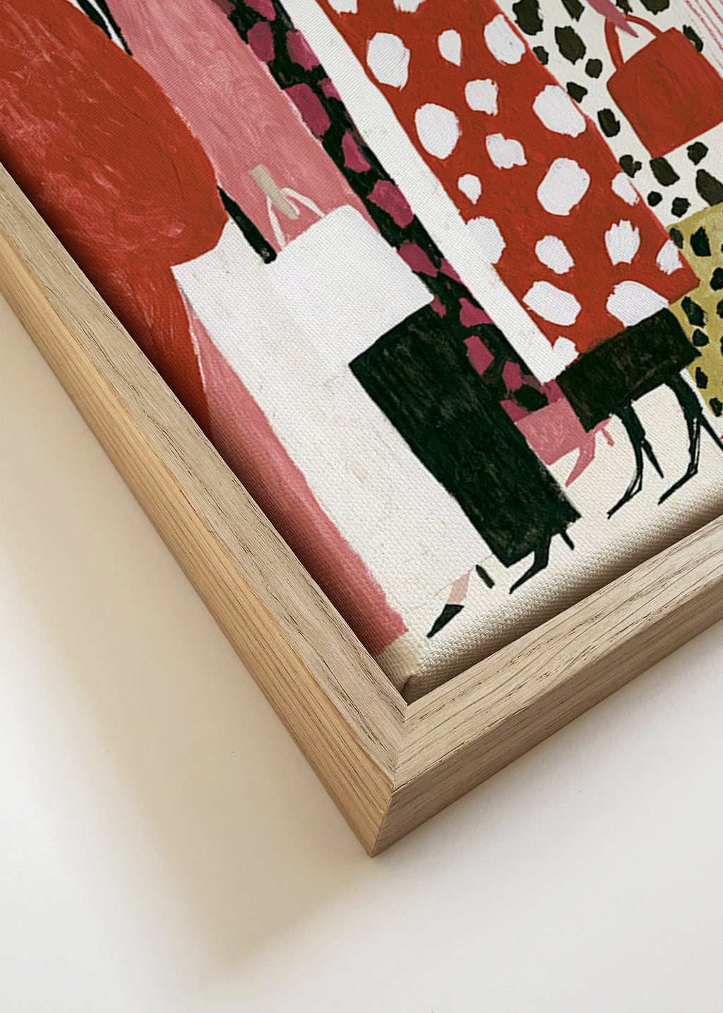 Ilustración de moda: pasarela en perfiles estilizados – Canvas detail